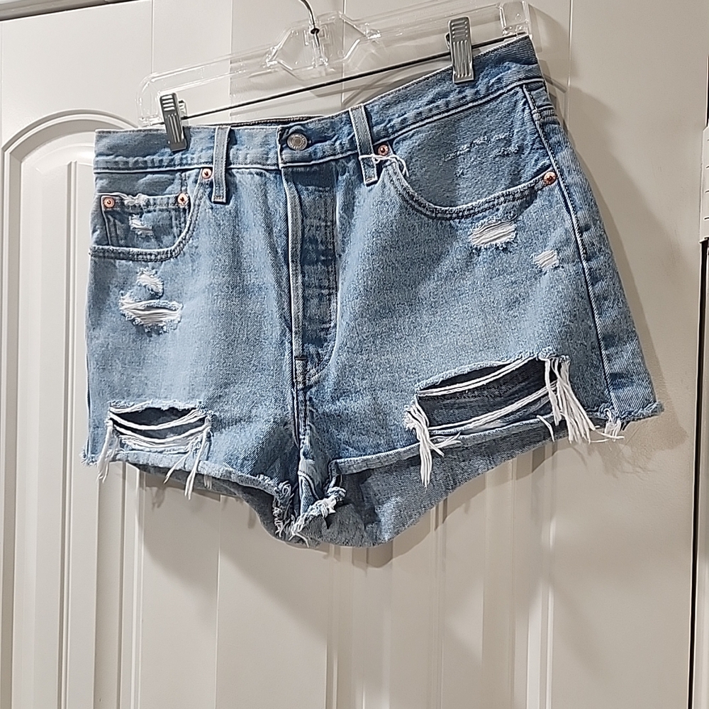 Levi's 501 Distressed Denim Women Shorts
